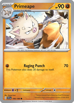 Primeape 108/198 Reverse NM (ITA)