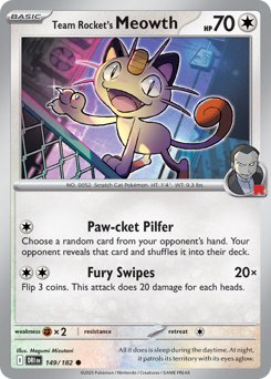 Meowth del Team Rocket 149/244 NM (ITA)