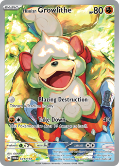 Growlithe di Hisui 181/226 NM (ITA)