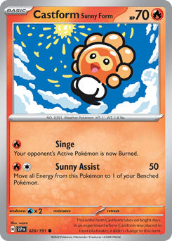Castform Forma Sole 020/252 Reverse NM (ITA)