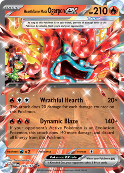 Ogerpon Maschera Focolare-ex 040/226 Reverse NM (ITA)