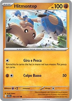 Hitmontop 102/295 Reverse Ball Pattern NM (ITA)