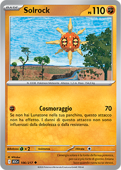 Solrock 106/295 Reverse Ball Pattern NM (ITA)