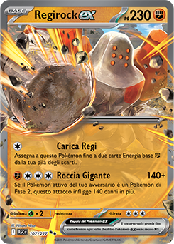 Regirock-ex 107/295 Reverse Energy Pattern NM (ITA)