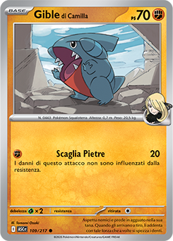 Gible di Camilla 109/295 Reverse Ball Pattern NM (ITA)