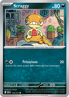 Scraggy 134/295 Reverse Ball Pattern NM (ITA)