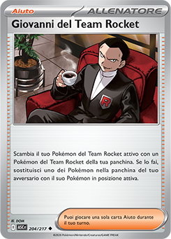 Giovanni del Team Rocket 204/295 Reverse Energy Pattern NM (ITA)