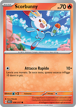Scorbunny 036/295 Reverse Energy Pattern NM (ITA)