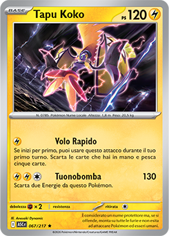 Tapu Koko 067/295 Reverse Ball Pattern NM (ITA)