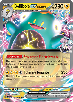 Bellibolt-ex di Kissara 070/295 Reverse Energy Pattern NM (ITA)
