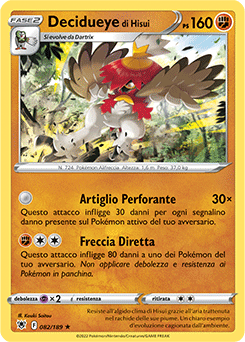 Decidueye di Hisui 082/189 Reverse NM (ITA)