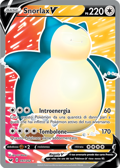 Snorlax-V 197/202 NM (ITA)