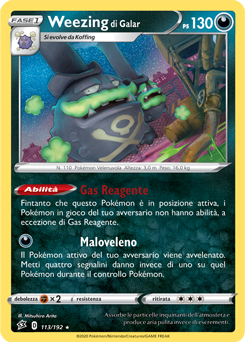 Weezing di Galar 113/192 NM (ITA)