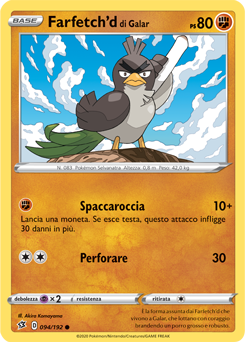 Farfetch’d di Galar 094/192 NM (ITA)