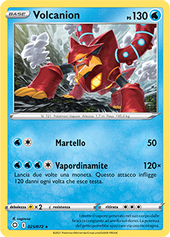 Volcanion 25/73 Reverse NM (ITA)