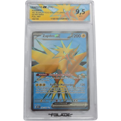 Zapdos EX 192/165 Scarlatto e Violetto 151 - Blade 9,5 (ITA)