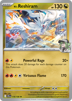 Reshiram di N 116/190 NM (ITA)