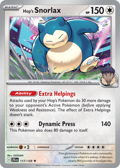 Snorlax di Hop 117/190 Reverse NM (ITA)