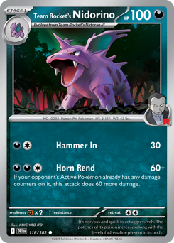 Nidorino del Team Rocket 118/244 Reverse NM (ITA)