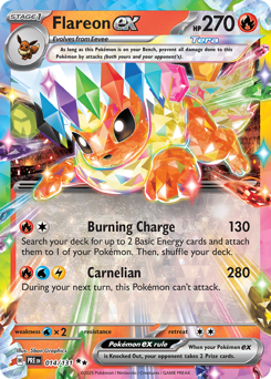 Flareon-ex 014/180 Poké Ball NM (ITA)