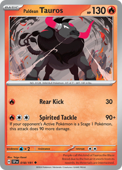 Tauros di Paldea 018/252 NM (ITA)
