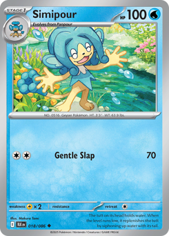 Simipour 018/172 Poké Ball NM (ITA)