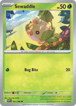 Sewaddle 001/173 Poké Ball NM (ITA)