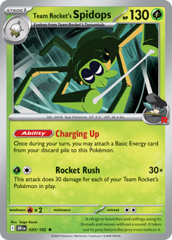 Spidops del Team Rocket 020/244 Reverse NM (ITA)