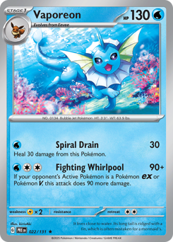 Vaporeon 022/180 Poké Ball NM (ITA)