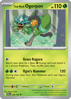 Ogerpon Maschera Turchese 026/244 Reverse NM (ITA)
