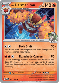 Darmanitan di N 027/190 Reverse NM (ITA)