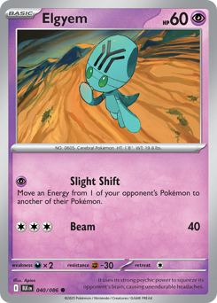 Elgyem 040/172 Poké Ball NM (ITA)