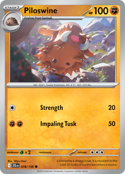 Piloswine 078/190 Reverse NM (ITA)