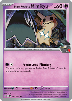 Mimikyu del Team Rocket 087/244 NM (ITA)