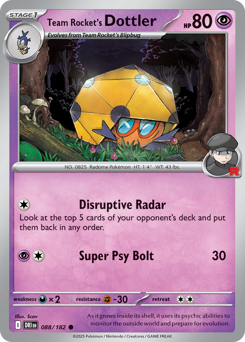Dottler del Team Rocket 088/244 Reverse NM (ITA)