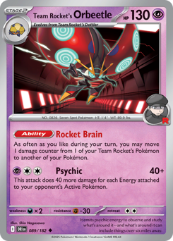 Orbeetle del Team Rocket 089/244 NM (ITA)