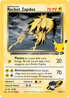Rocket Zapdos 15 (Classic) NM (ITA)