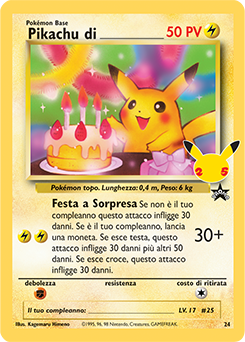 Pikachu di_____ 24 (Classic) NM (ITA)