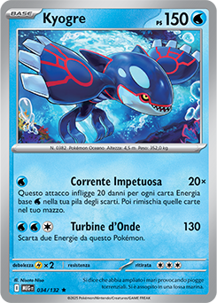 Kyogre 034/188 Reverse NM (ITA)