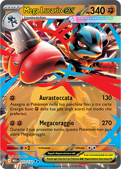 Mega Lucario-ex 077/188 Reverse NM (ITA)