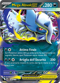 Mega Absol-ex 086/188 Reverse NM (ITA)