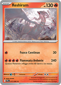 Reshiram 017/130 Reverse NM (ITA)