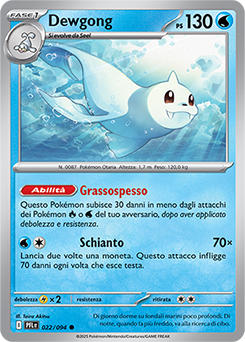 Dewgong 022/130 Reverse NM (ITA)