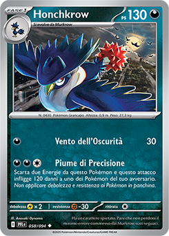 Honchkrow 058/130 NM (ITA)