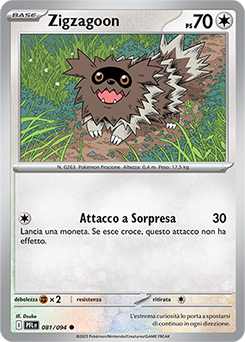 Zigzagoon 081/130 Reverse NM (ITA)