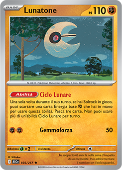 Lunatone 105/295 Reverse Ball Pattern NM (ITA)