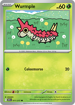 Wurmple 011/295 Reverse Energy Pattern NM (ITA)