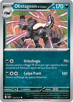 Obstagoon di Galar 132/295 NM (ITA)
