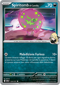Spiritomb di Camilla 133/295 Reverse Energy Pattern NM (ITA)