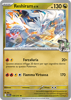 Reshiram di N 154/295 NM (ITA)